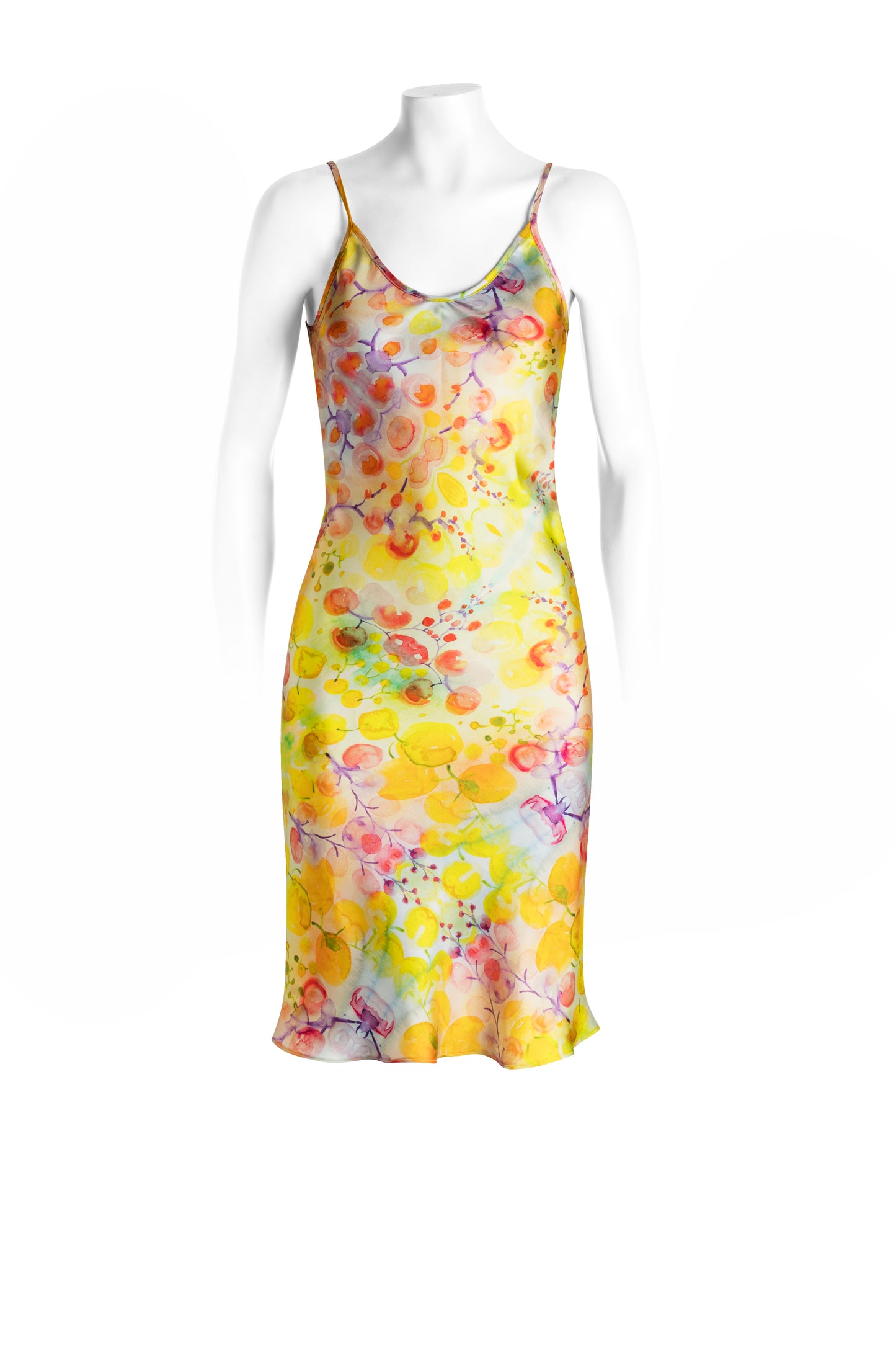 Yellow Kaleidoscope Slip Dress (short)