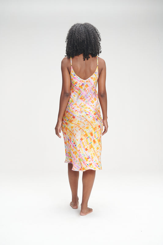 Pink Kaleidoscope Slip Dress (short)