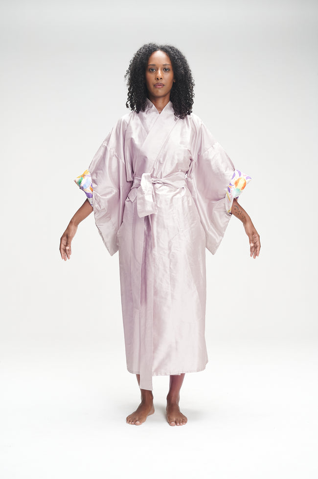 Lilac Silk Kimono